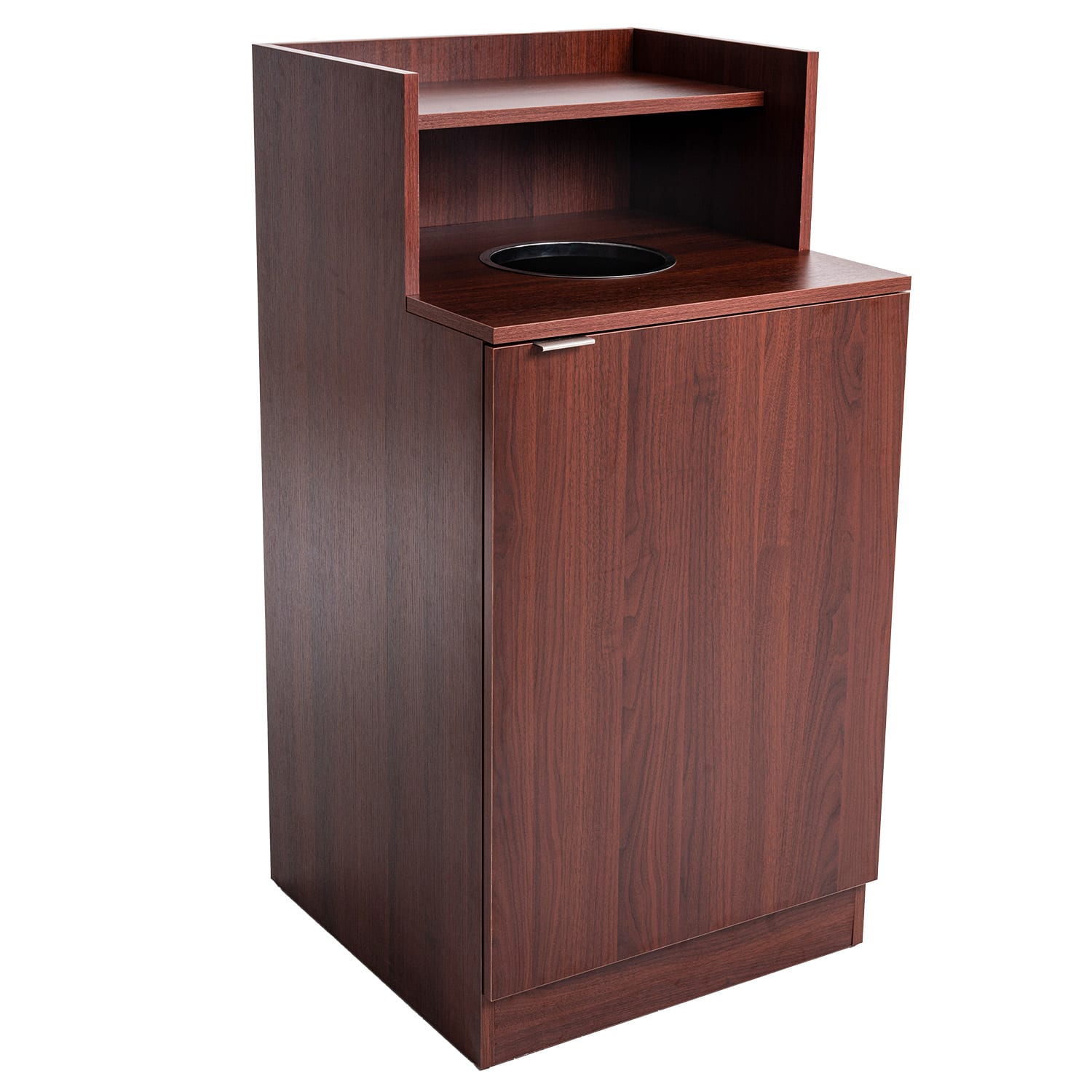 店舗什器 　木製　BIG TRASH BOX 82㌢ GuestSupply US | Alpine Industries 38 Gallon Mahogany Finish